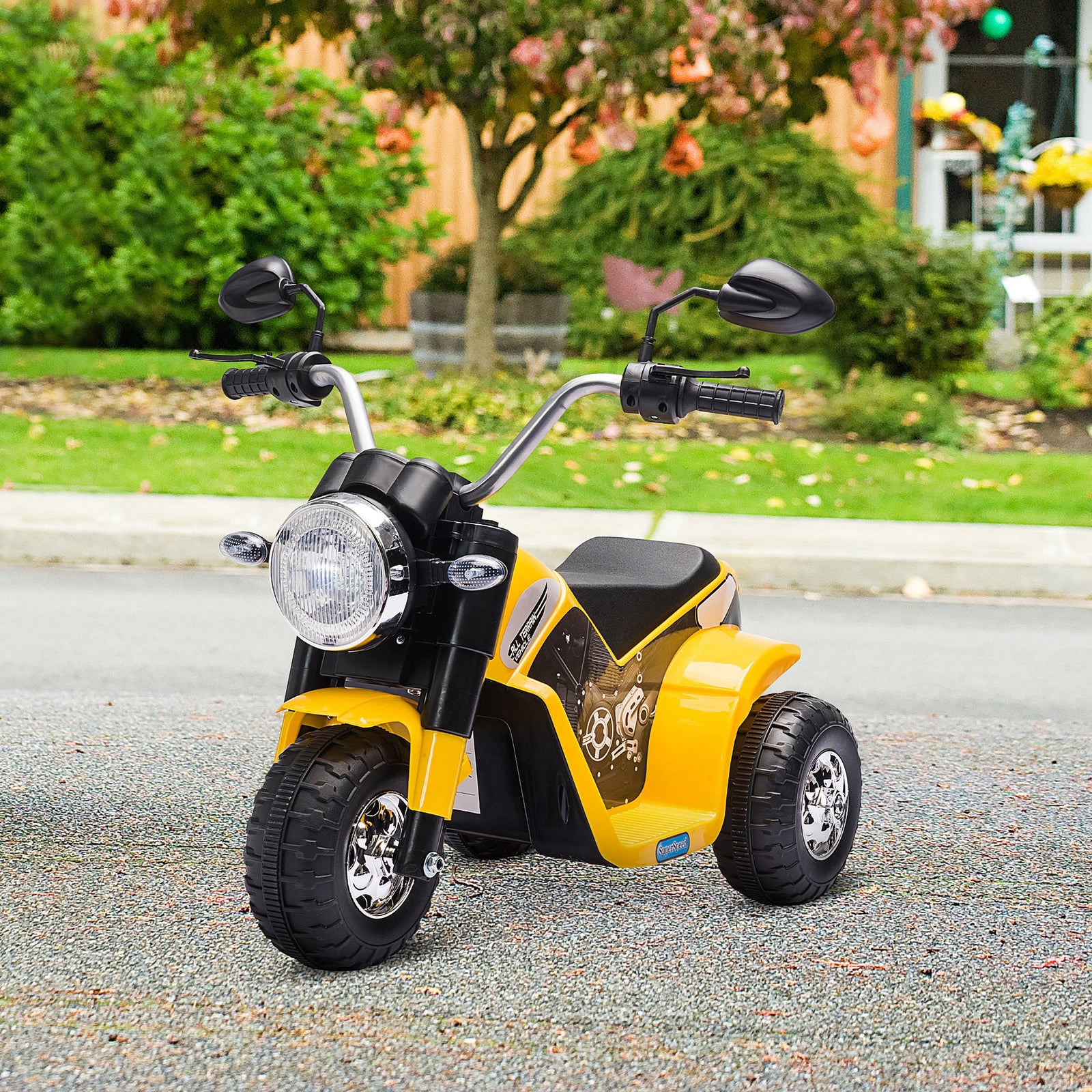 Kids 6v Electric Motorcycle Ride-on Toy Battery 18 - 36 Months | Yellow