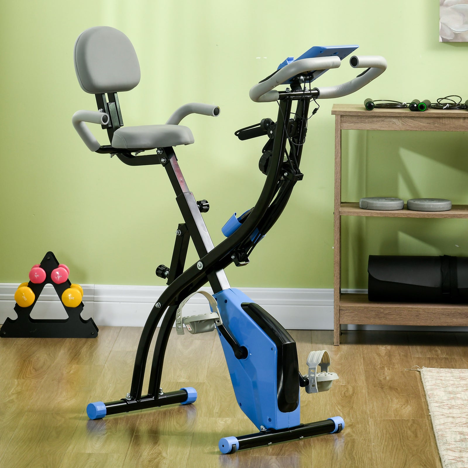 2in1 Exercise Bike With Arm Resistance And Pulse Sensor, Lcd