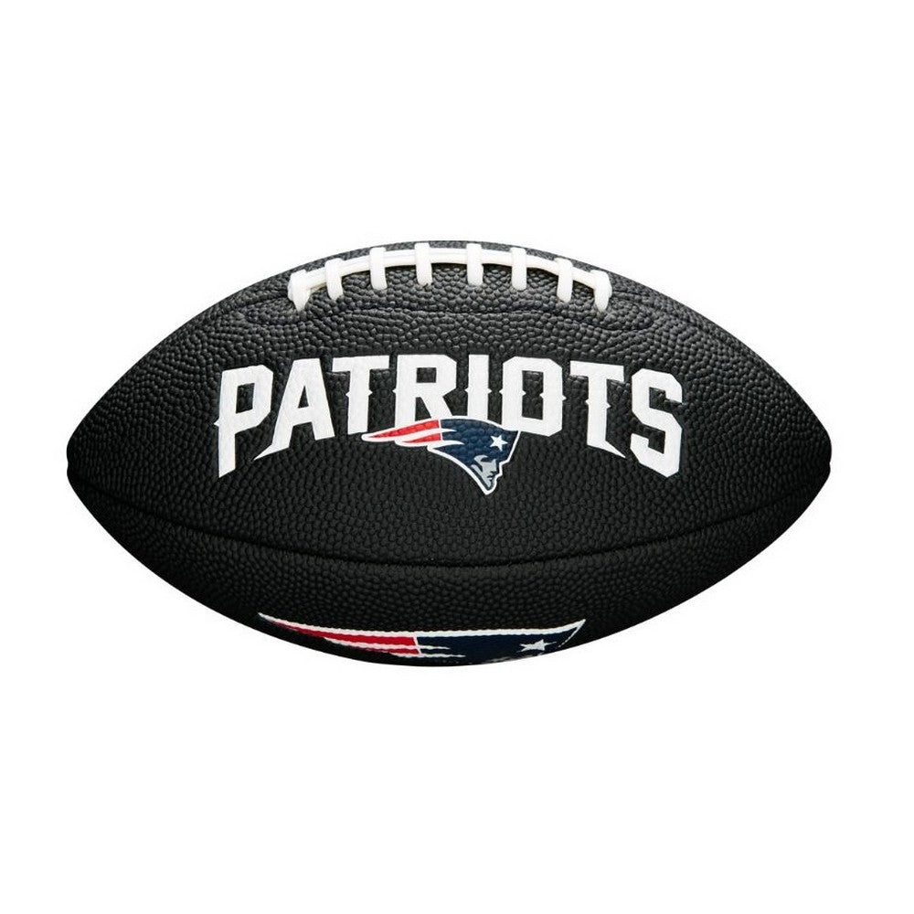 Nfl New England Patriots Synthetic Leather Soft Touch American Football | One Size | Black