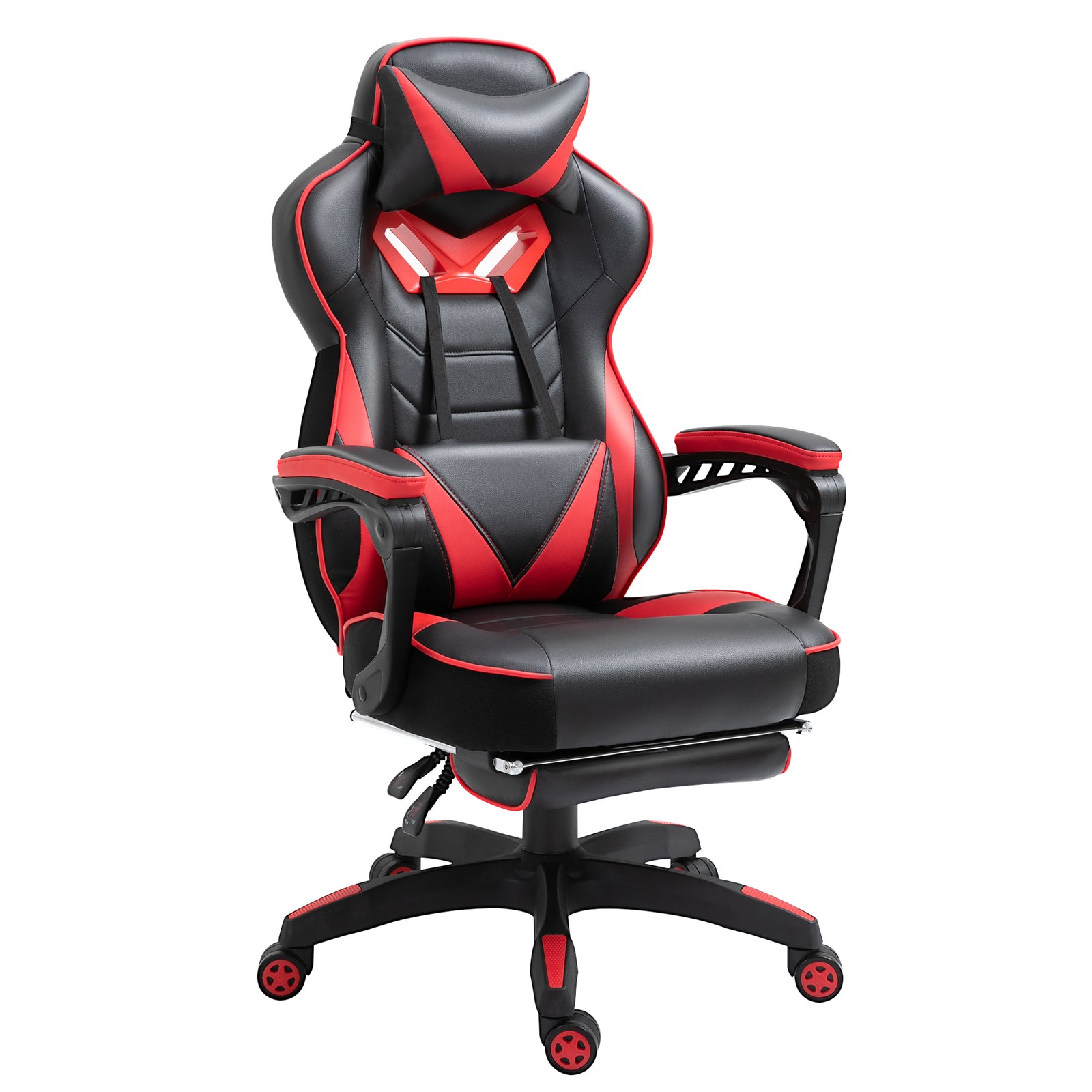 Gaming Chair Reclining W/ Footrest | Red