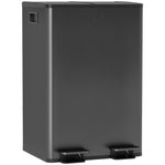 2 X 28l Dual Kitchen Bin Pedal Bin For Recycling And Waste | Black