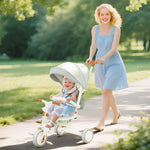5 In 1 Foldable Kids Trike, Toddler Tricycle For 1-3 Years | Cream