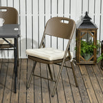 42 X 42cm Replacement Garden Seat Cushion Pad With Ties | Cream