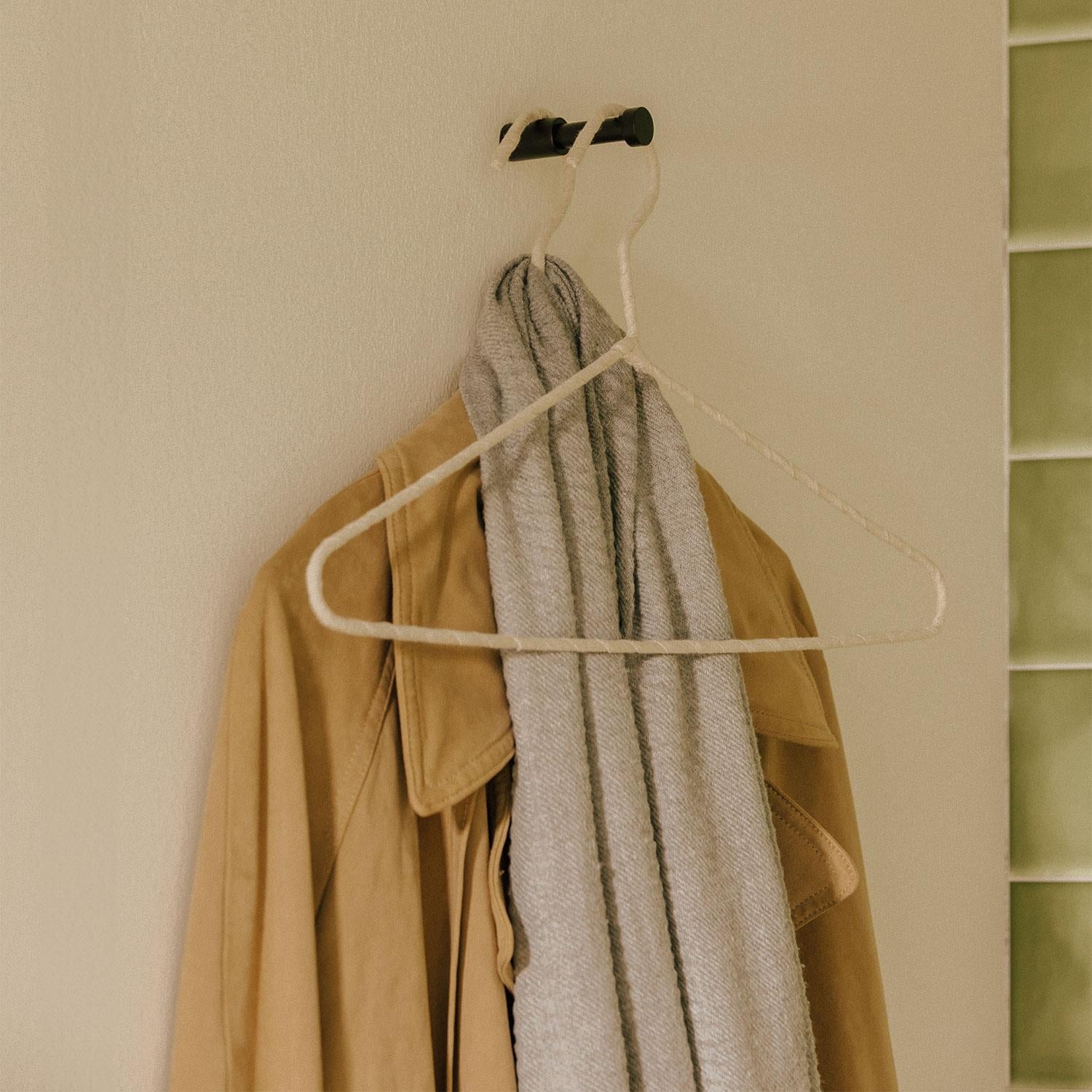 Towel Hook, Robe Hook, Coat Hook Wall-mounted Matt Black Logic Collection