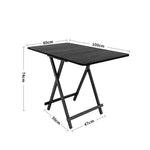 Folding Wooden Dining Table | 60cm x 100cm | Black