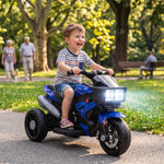 Kids Electric Motorcycle Ride-on Toy W/ High-traction Wheels | Blue