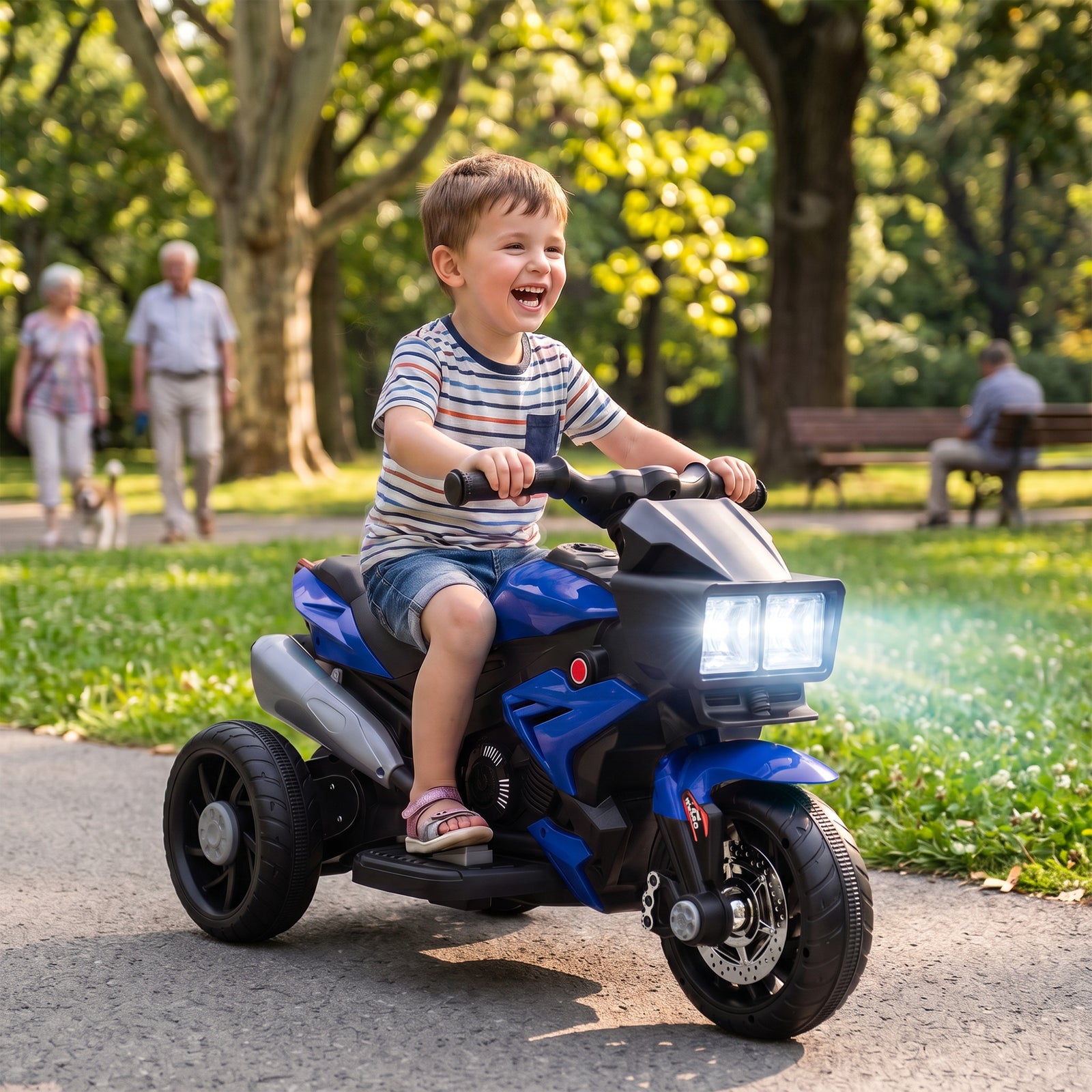 Kids Electric Motorcycle Ride-on Toy W/ High-traction Wheels | Blue