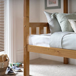 Icon Wooden Bunk Bed With Pocket Mattresses | Single | Light Brown