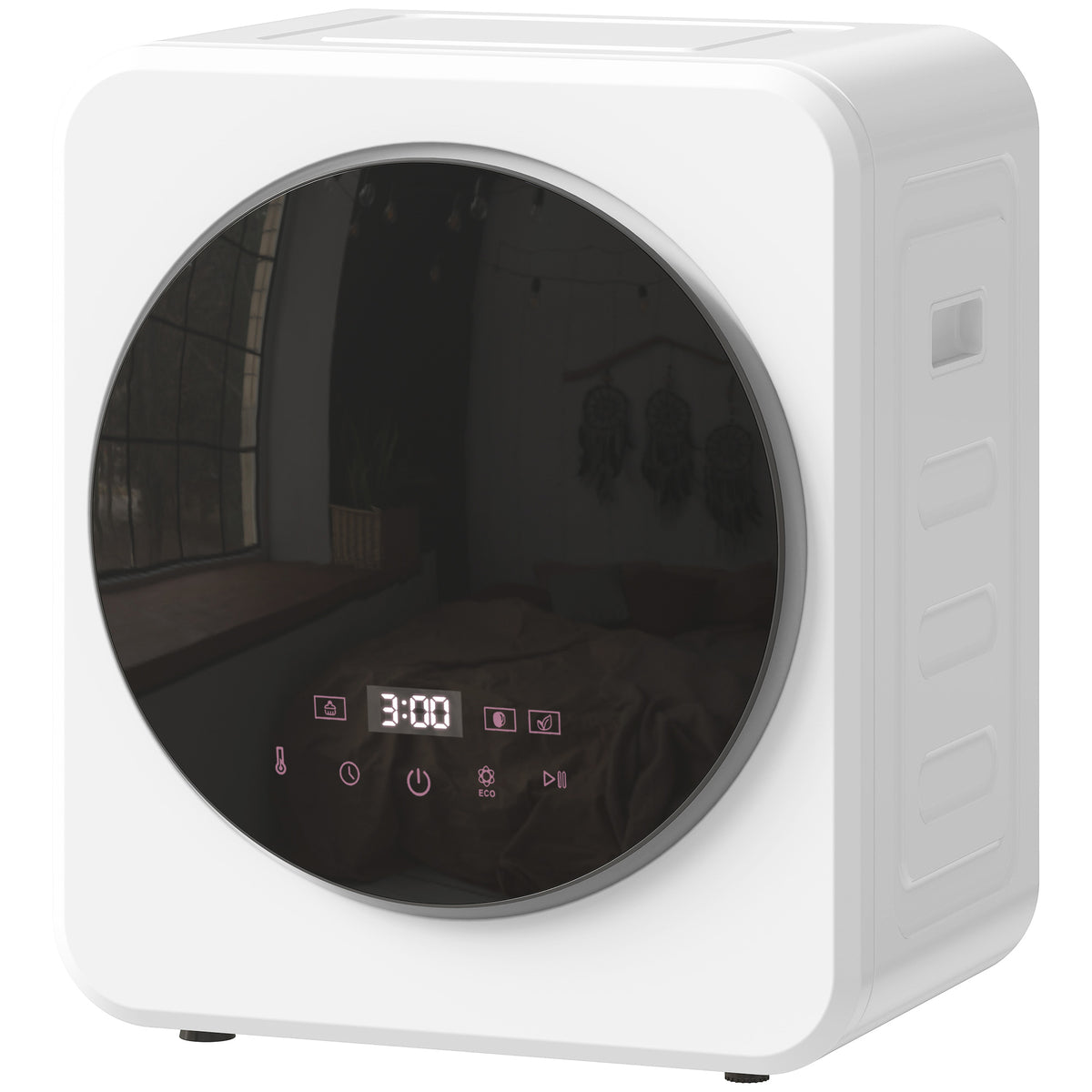 800w Compact Dryer Machine, 4kg Small Vented Tumble Dryer | White