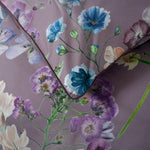 Botanical Flower Digitally Printed Duvet Cover Set – 100% Cotton, 200 Thread Count Luxury Bedding | Single | Lilac
