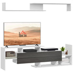 Tv Cabinet Wall-mounted Shelf Open | White