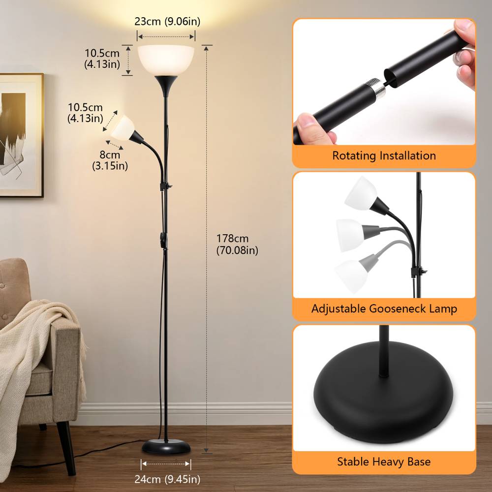 Breeins Modern Dimmable Mother & Child Tall Floor Lamp