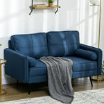 2 Seater Sofa Modern Fabric Couch Back Cushions And Pillows