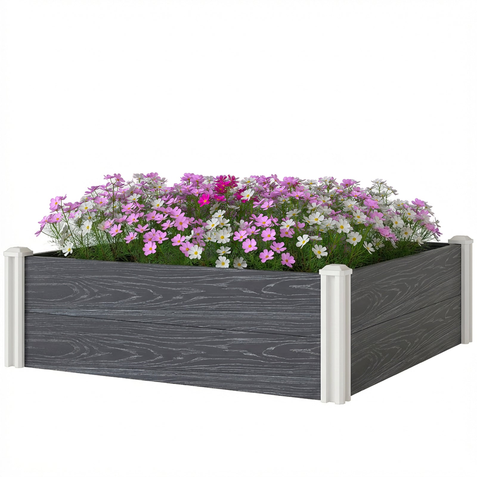Vinyl Raised Garden Bed Kit | L | Dark Grey