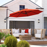 3x3m Cantilever Parasol W/ 360° Crank Handle Tilt | Orange