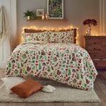 Autumn Animals Fleece Duvet Cover Set With Sherpa Reverse – Cosy Woodland Bedding | King | Multi