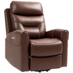 Overstuffed Riser And Reclining Chair With Usb Ports, Remote | One Size | Brown