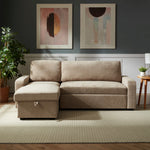 Coeburn Reversible Corner Sofabed With Storage | Light Brown
