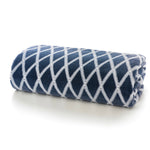 Longstone Printed Heavyweight Supersoft Fleece Throw | 150cm x 180cm | Navy Blue