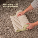 Round Faux Fur Christmas Tree Skirt With Velcro Closure | Neutral