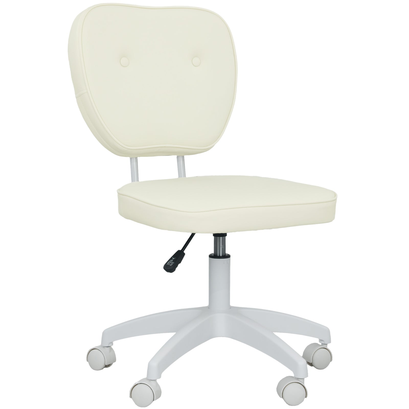 Vanity Task Chair, Armless | Cream