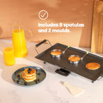 Livivo Teppanyaki Tabletop Electric Grill 2000w With Non Stick Plate And Tray