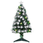 3ft White Light Artificial Christmas Tree W/ 90 Led Star Topper Tri-base | 3ft | Green