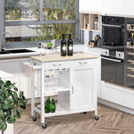 Trolley Cart With Cupboard, Rolling Wheels