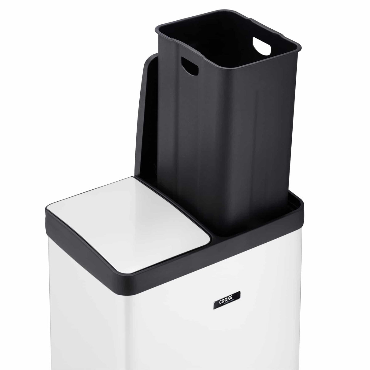 60l Dual Pedal Recycling Pedal Bin | 60l | Black