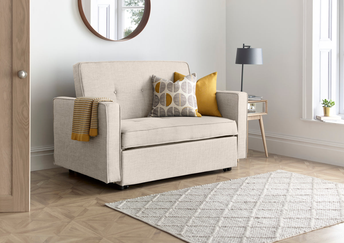 Troy 2 Seater Adjustable Sofa Bed | 2 Person | Beige
