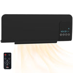 2000w Wall Mounted Ceramic Heater With Remote Control | One Size | Black
