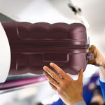 45x36x20cm Lightweight Underseat Cabin Carry On Suitcase - 100+ Airline Approved - Hard Shell Luggage - 4 Wheels - Bubble Design | Cabin | Burgundy