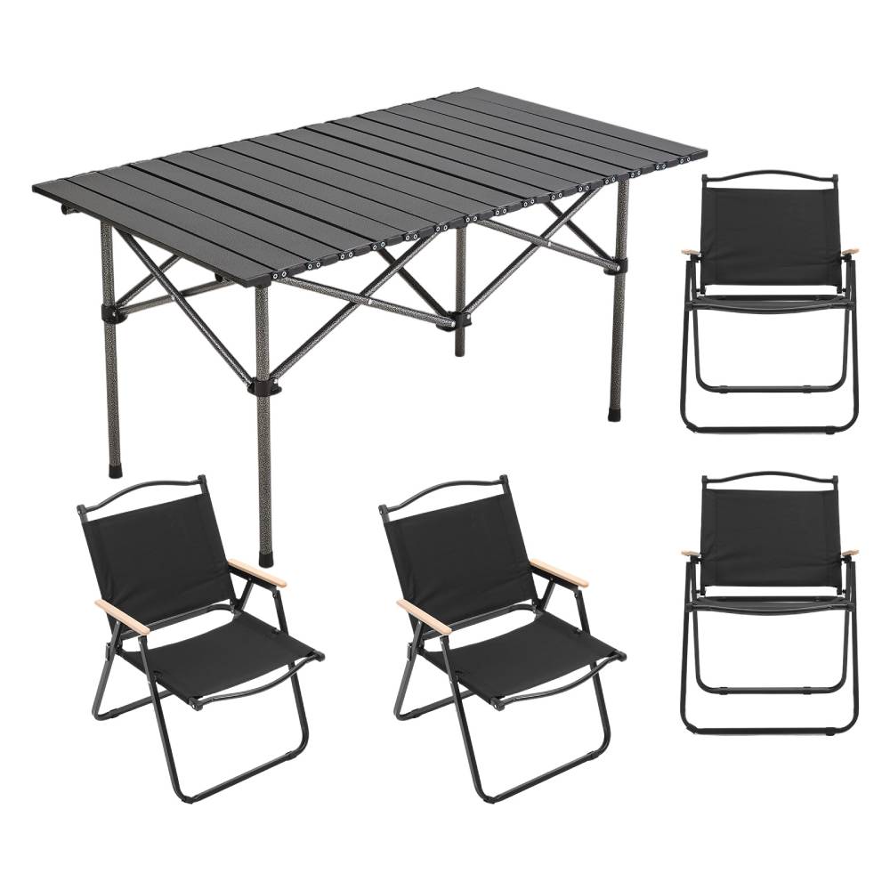 Folding Camping Table Set With Chairs, Portable Outdoor Picnic Table | 5 Piece