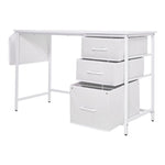 Multipurpose White Metal Frame Computer Desk For Home Office