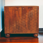 Solid Mango Wood Chestnut Dice Cabinet