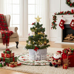 Mini Led Christmas Tree With Lifelike Pine Branches And Classic Decorations