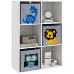 Toy Organiser With Three Non-woven Fabric Drawers For Bedroom - White