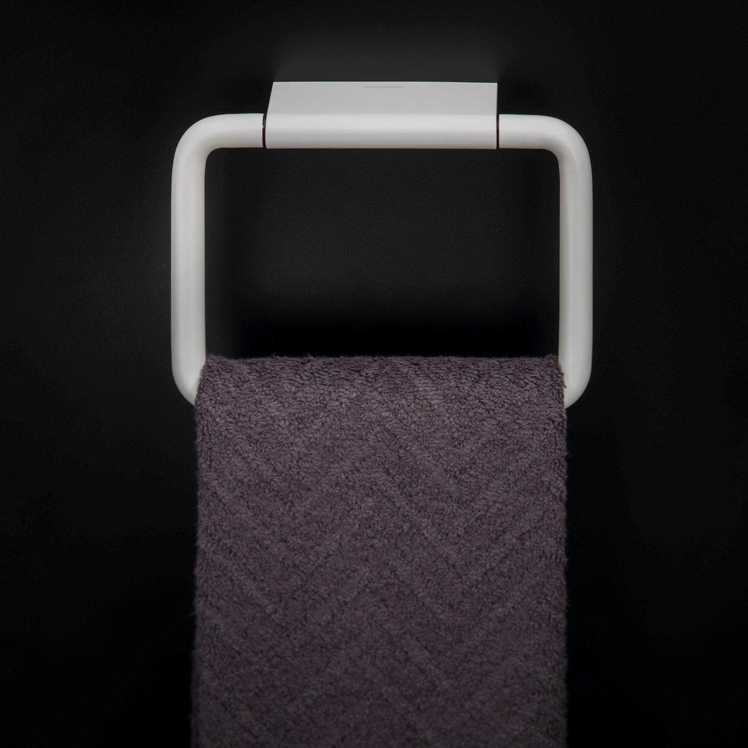 Towel Ring, White Matt, Wall-mounted, 20 Cm. Collection Bwc
