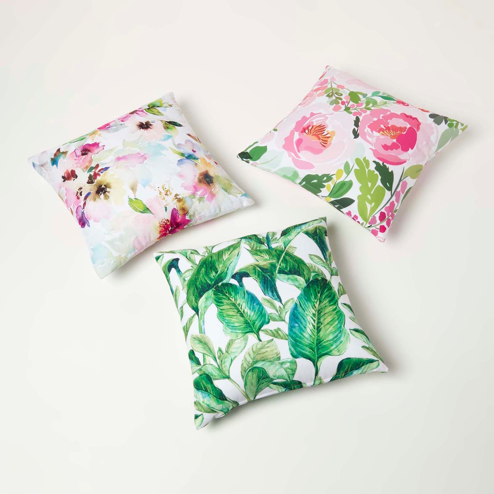 Banana Leaf Outdoor Cushion 45 X 45 Cm, Set Of 2 | 45cm x 45cm | Green