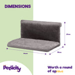 Petlicity Grey Radiator Cat Bed With Removable Faux Fur Cover And Frame