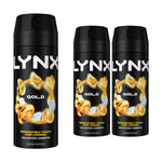 Gold Body Spray Deodorant 48hrs High Definition Fragrance 150ml | Set of 3