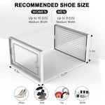 12x Stackable Shoe Storage Box Organiser White