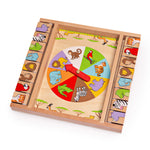 Wooden Animal Shut The Box Game, Traditional Board Game