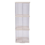 3-tier Plastic Square Rotating Bookshelf