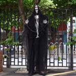 Halloween Hanging Skeleton Ghost With Motion Sensor