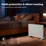 Electric Radiator 2000w Panel Heater Wall Mounted Freestanding | White