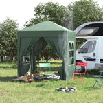 2mx2m Pop Up Gazebo Party Tent Canopy Marquee W/ Storage Bag | Green