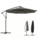 3 M Garden Cantilever Parasol With Cover, Rotation | Grey