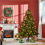 6ft Pre-lit Christmas Tree Artificial Spruce Tree Holiday Décor Stand | 6ft | Green