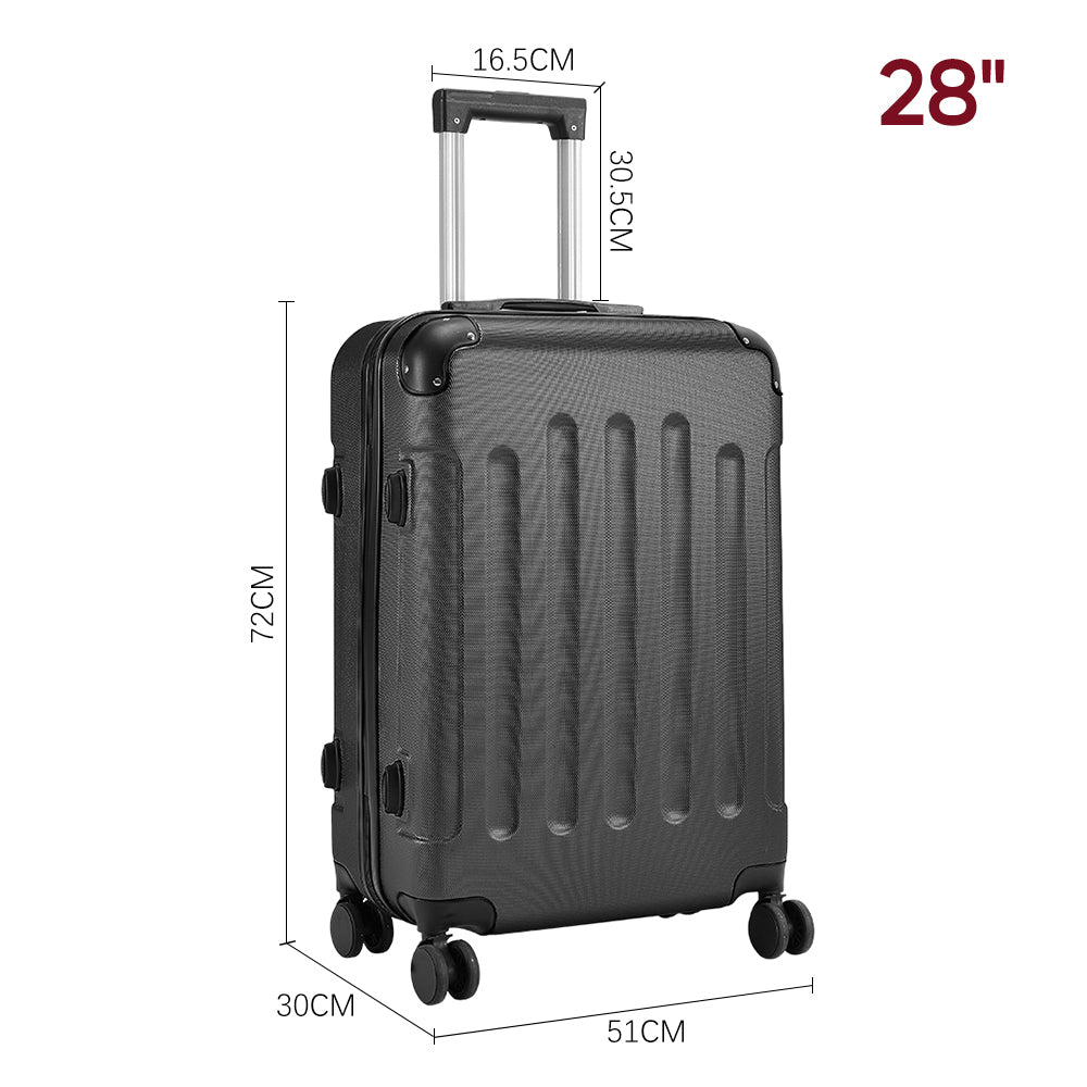 Modern Hardside Spinner Suitcase With Combination Lock | Black